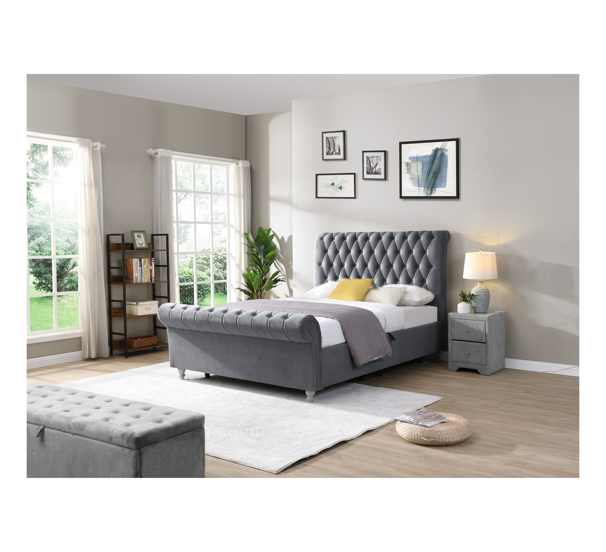 Kilkenny Grey Side Gas-Lift Bed