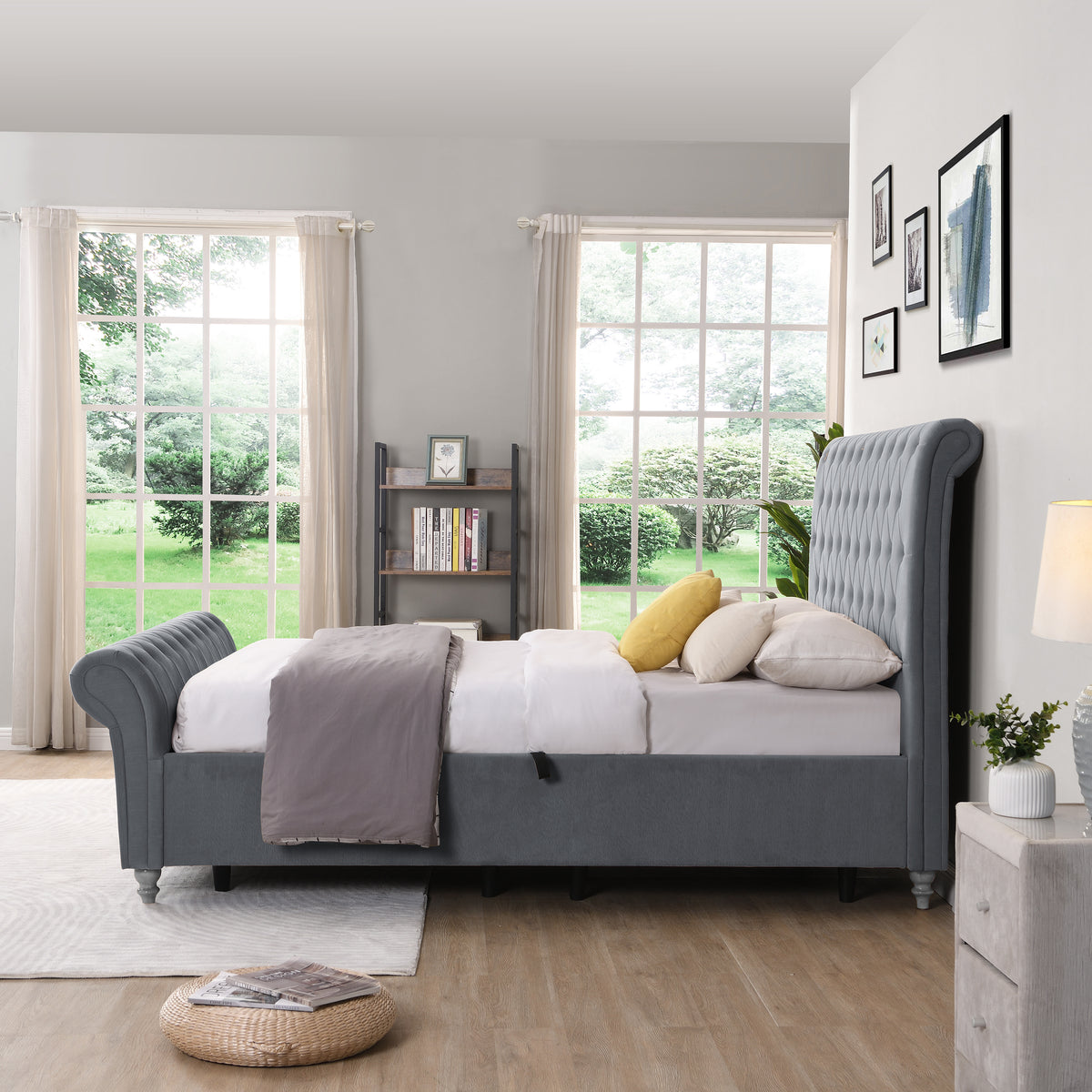 Kilkenny Grey Side Gas-Lift Bed 2