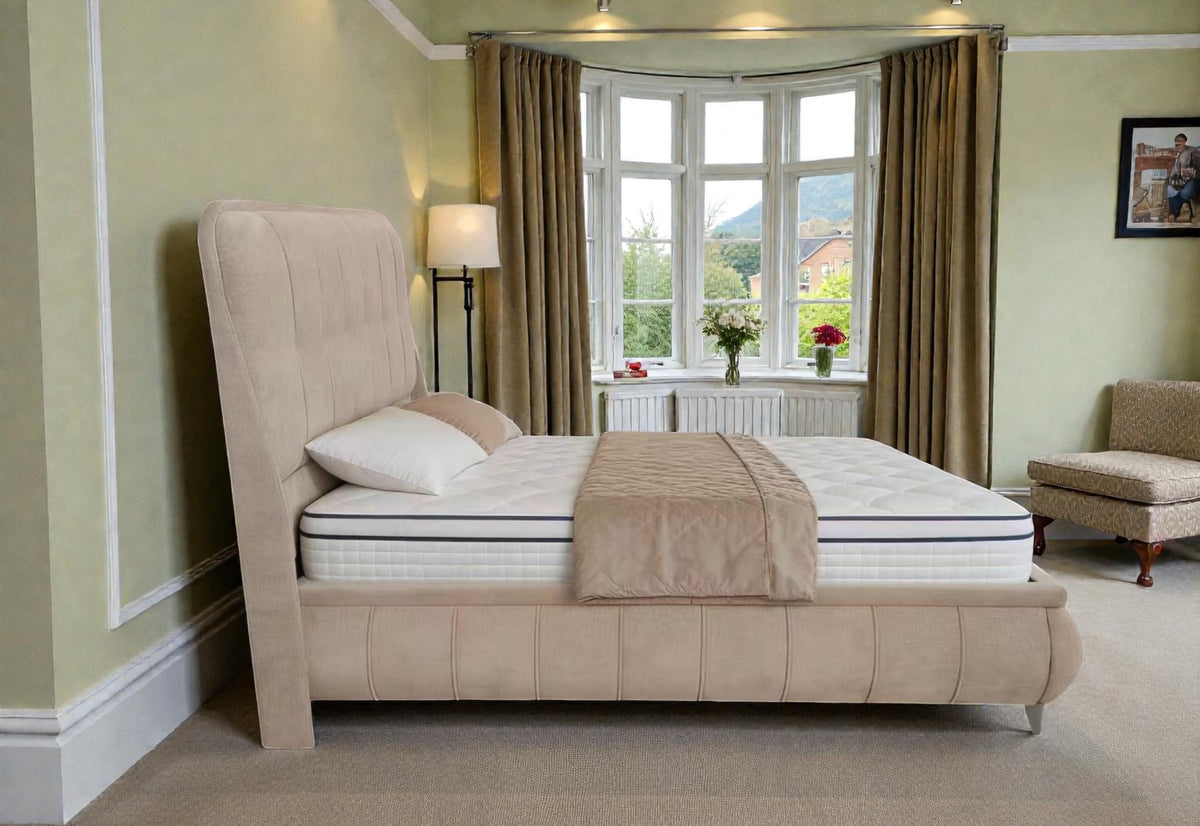 Limerick Beige Storage Bed 2