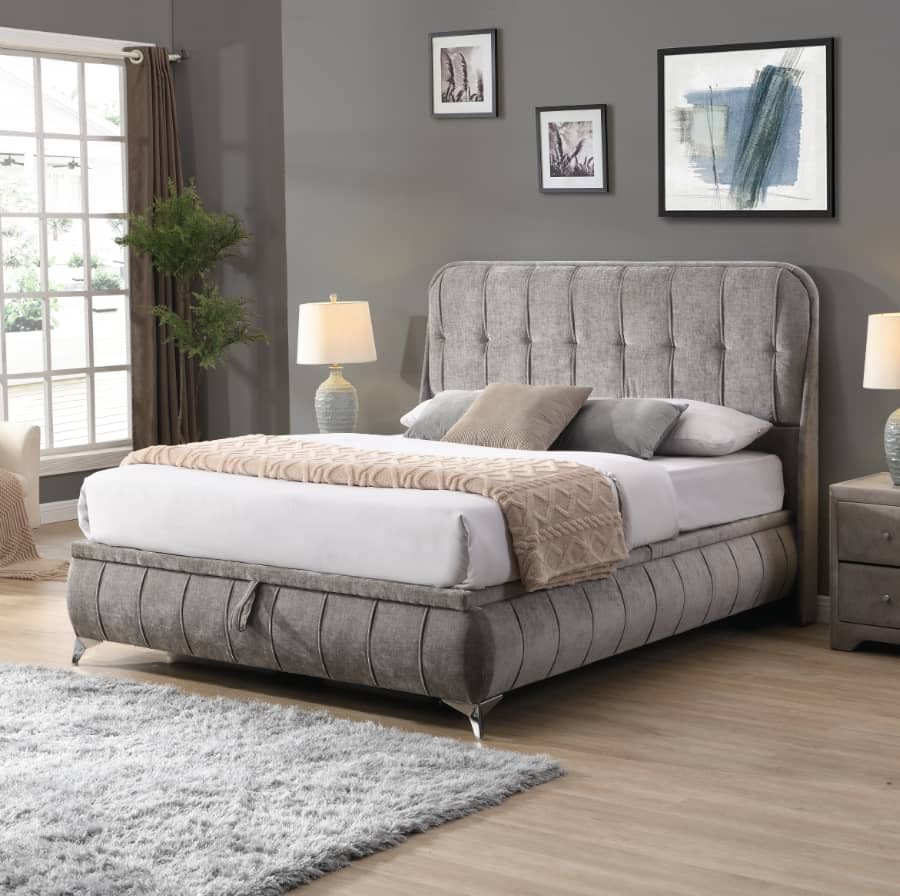 Limerick Grey Storage Bed 4