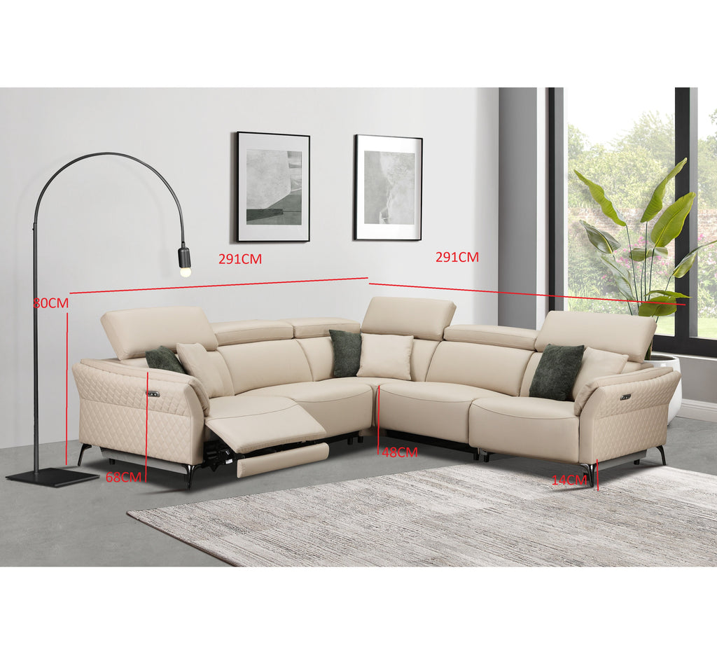 Milan Electric Corner Suite (Cream) 3