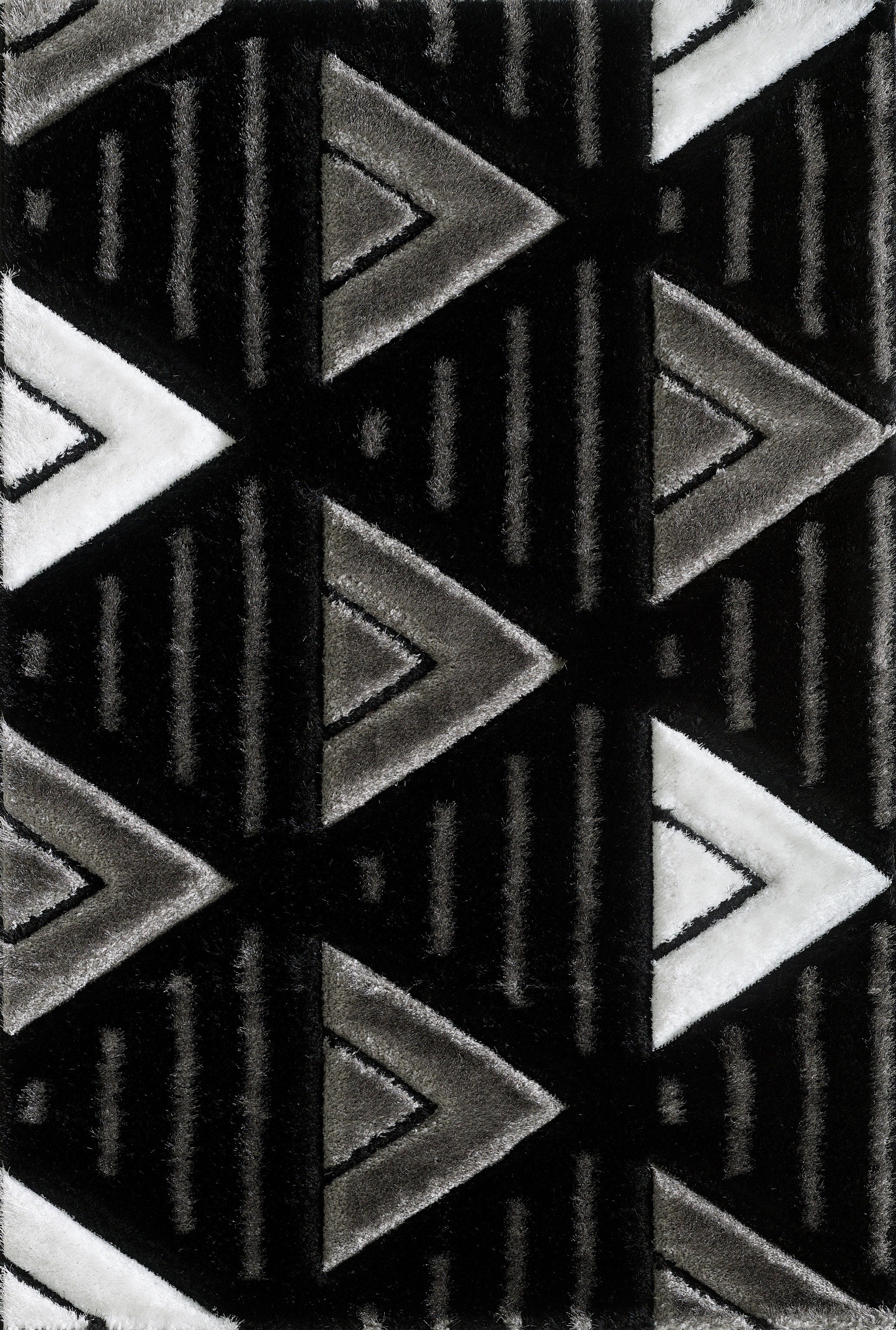 Venus Rug - Black Grey
