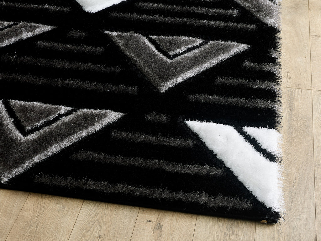 Venus Rug - Black Grey 2