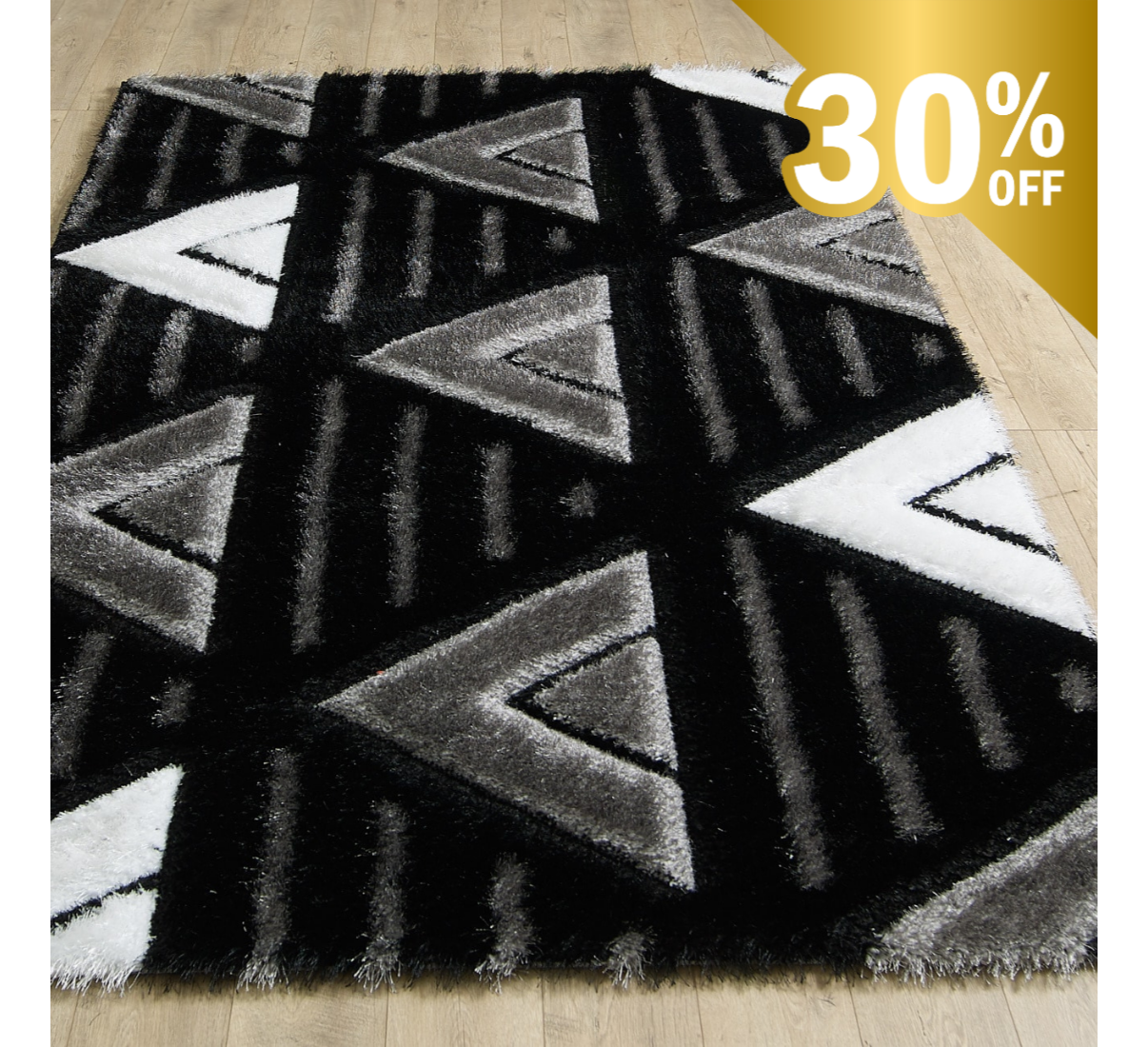 Venus Rug - Black Grey 6