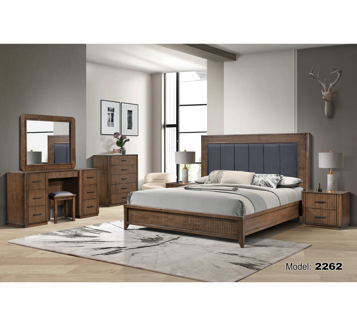 Vienna Bed ( Grey )